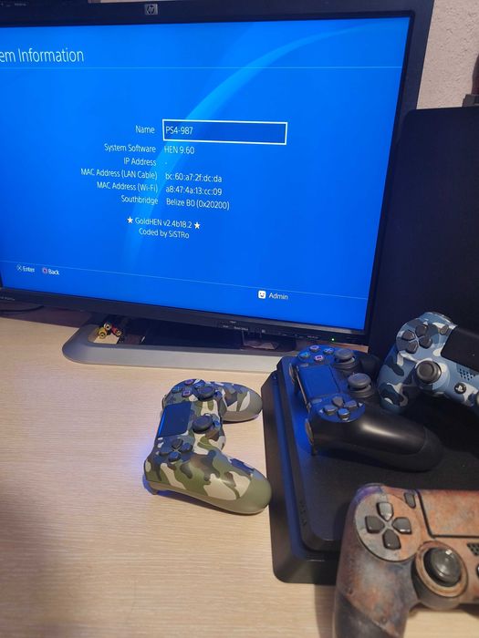 С ГАРАНЦИЯ 1Г Sony PlayStation 4 Slim SW 9.6 PS4 профилактиран 500 GB