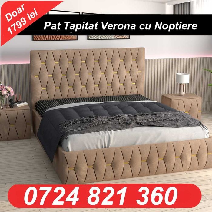 De vanzare Set mobila dormitor Pat tapitat Dressing la comanda