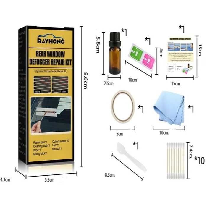 Електропроводимо лепило за реотани и платки, Ремонт на задно стъкло