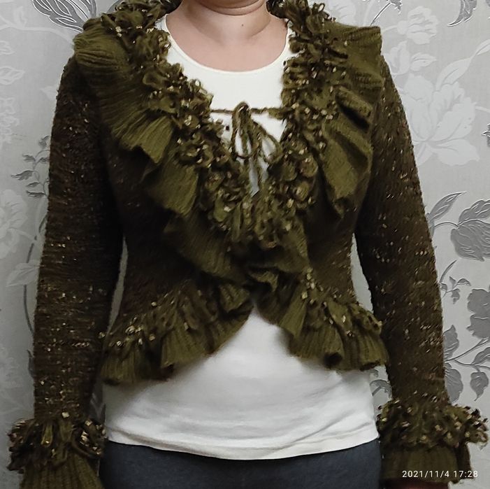 Женская ажурная кофта. Нарядная и красивая!