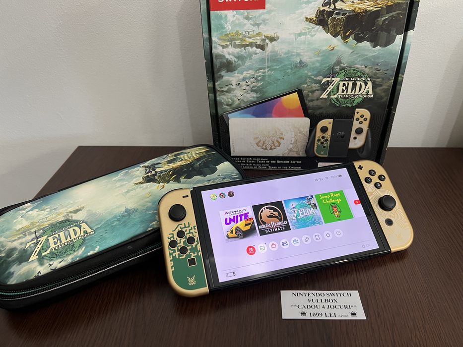 Amanet Royal CB: Nintendo Switch Zelda edition fullbox cadou 4 jocuri