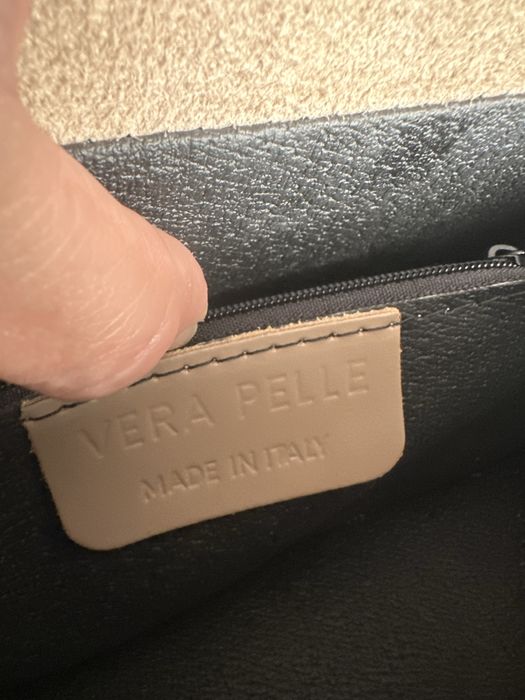 Италианска малка кожена чанта