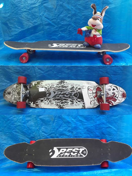 Skateboard mare BEST SPORTING lungime 1,1 m latime 25 Cm NOU - 150 Lei