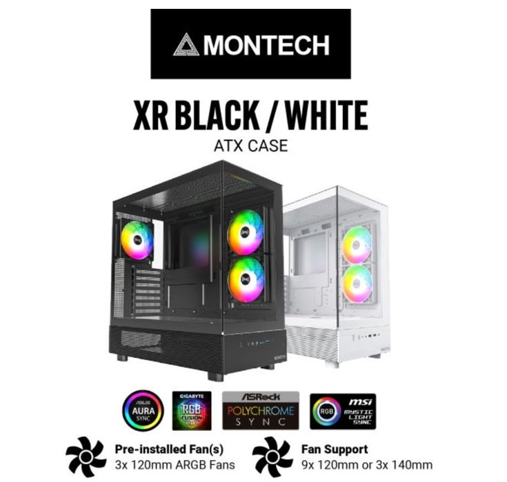 Montech Xr white/black корпус
