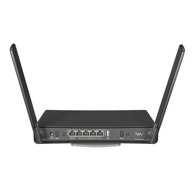 Рутер Mikrotik hAP AC3 RBD53iG-5HacD2HnD, 1200Mbps, 2.4GHz (300Mbps)/ 5 GHz (867Mbps), Wireless AC, 5x 10/100/1000 Mbps, 1x USB, 2x външни антени