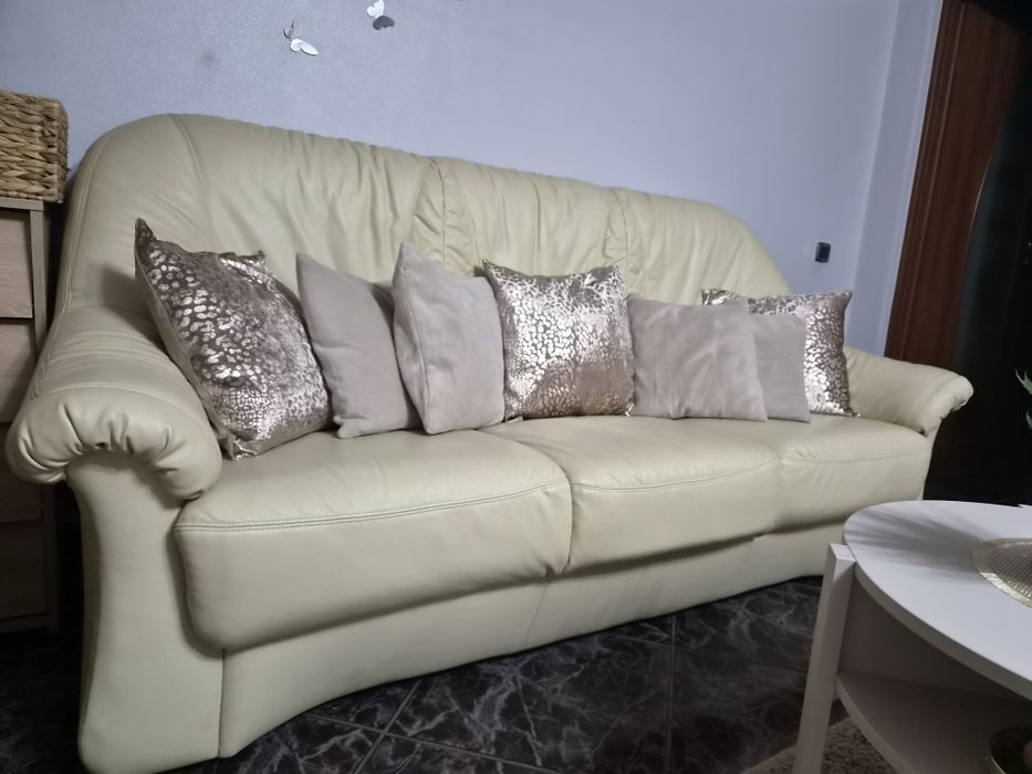 Canapea+fotoliu piele