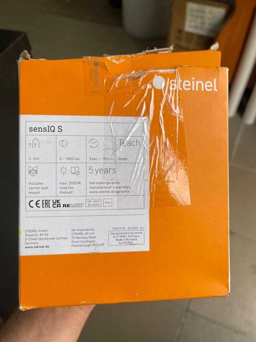 Senzor de mișcare Steinel sensIQ alb, 300°, acțiune 20 m, 2000 W