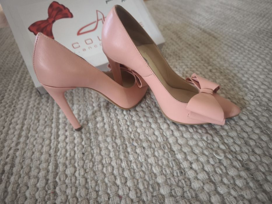 Pantofi Stiletto piele măr 36