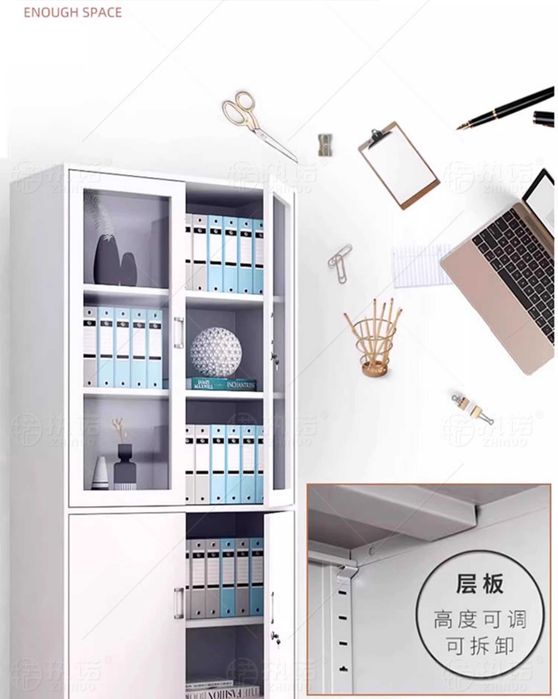 Shisha eshikli po‘lat hujjatlar shkafi/Шкаф для офиса из стали и