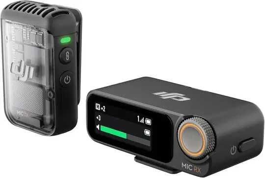 Microfon wireless DJI Mic 2, set 1TX + 1RX, noise cancelling, inregistrare 32-bit float,negru,sigilat