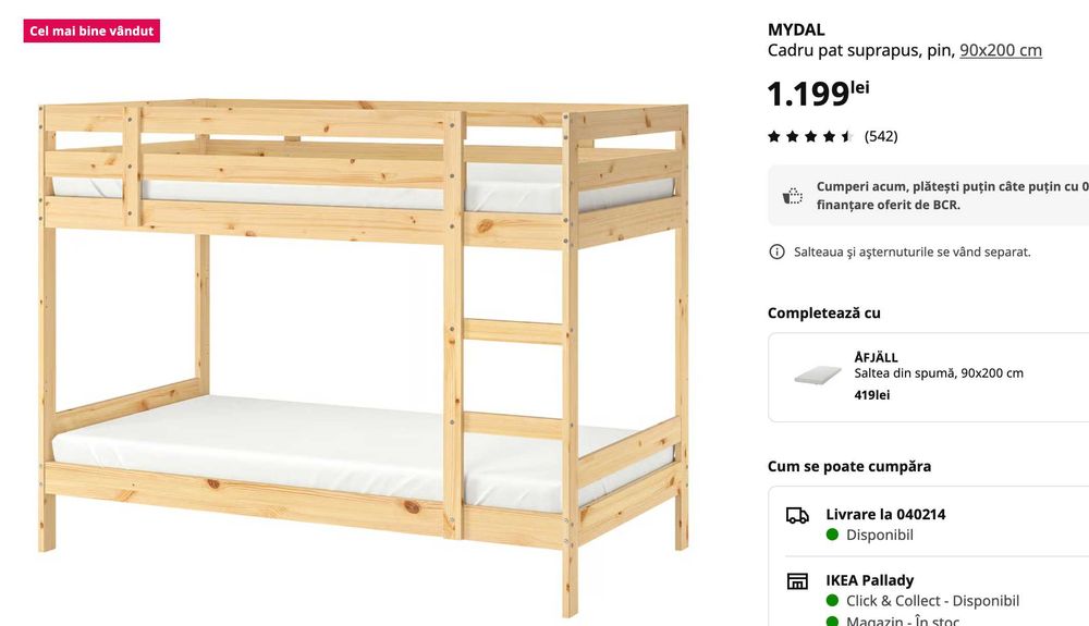 Vând pat pentru copii