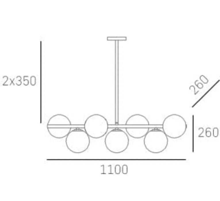 Пендел CAPE TOWN 7 топки, златист