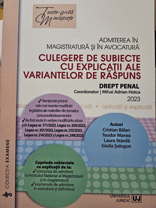 Pachet cărți pregătire INM / Barou / Facultate (12 volume)