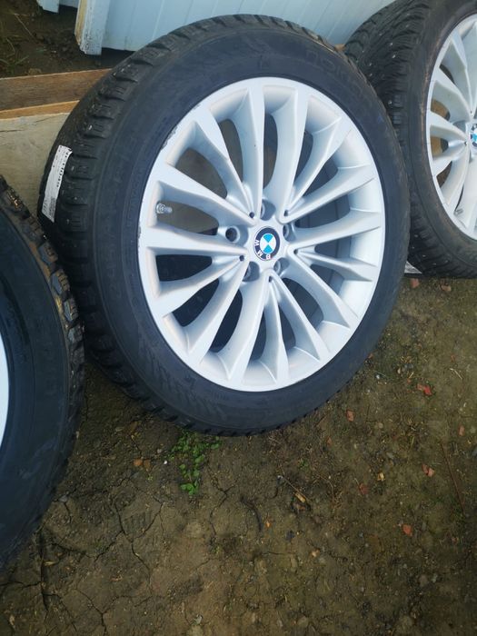 Set Jante Aliaj Aluminiu Roti BMW + Anvelope M+S Nokkian  245/45 R18