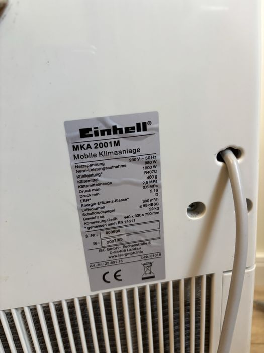 Aer conditionat casă, mobil Einhell Mka2001M, functional