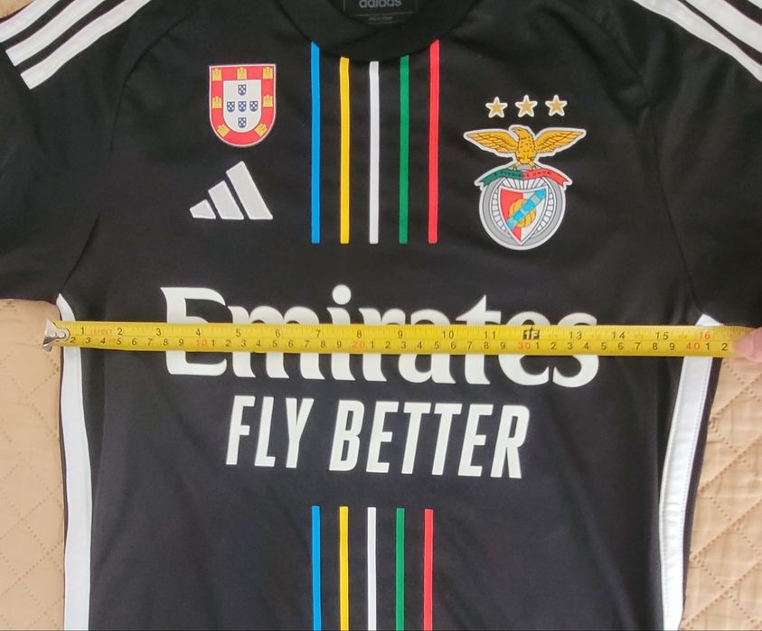 Echipament fotbal Adidas Benfica 12-13 ani, tricou și pantaloni