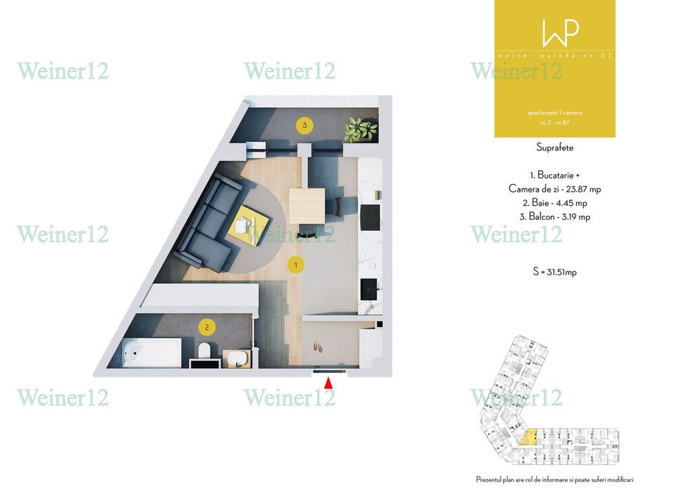 Garsoniera Finalizata Militari Weiner Residence Direct Dezvoltator