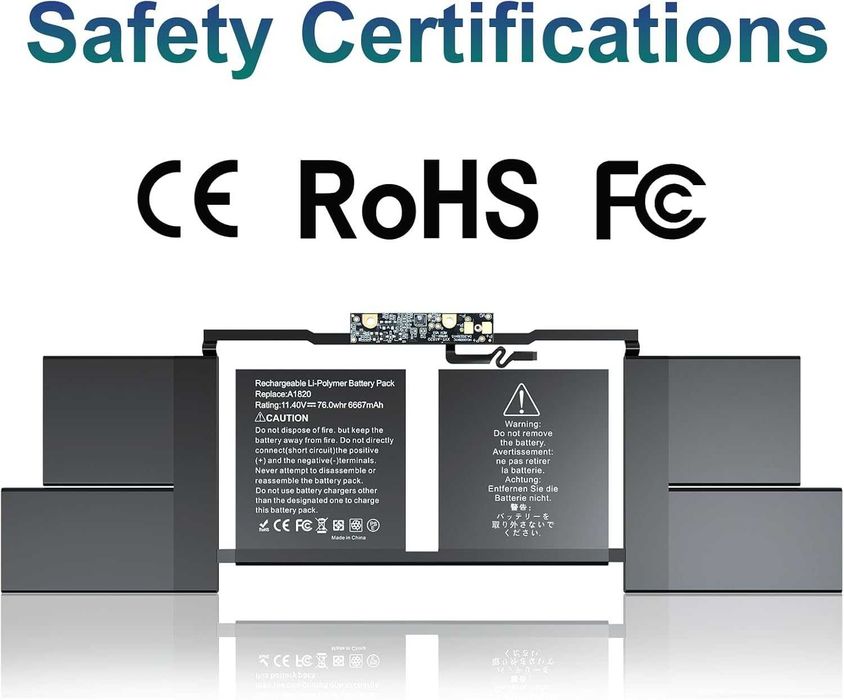 A1820 A1707 Батерия за лаптоп Macbook pro 15" A1707 2016/17 EMC 3162