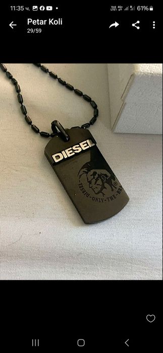 Мъжко черно колие Diesel
