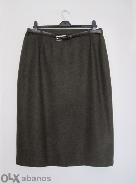 Елегантна пола маслинено зелена