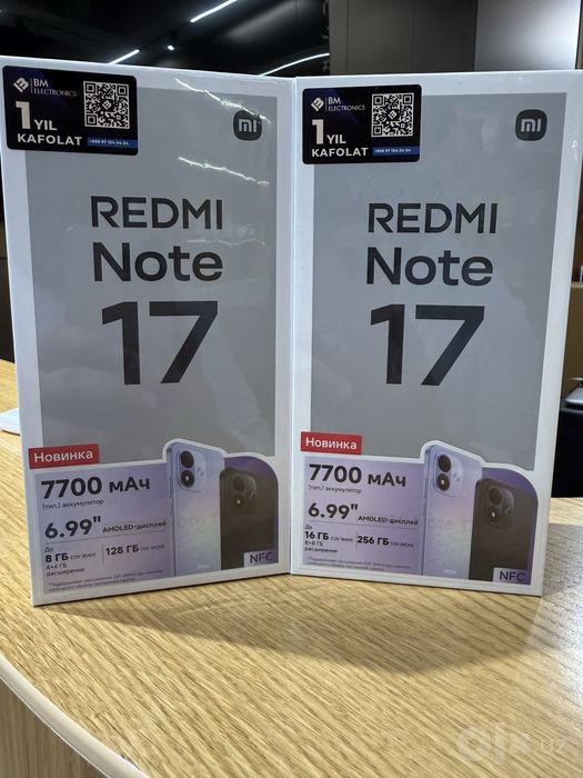 Yengi Redmi Note 17 + bonus bor