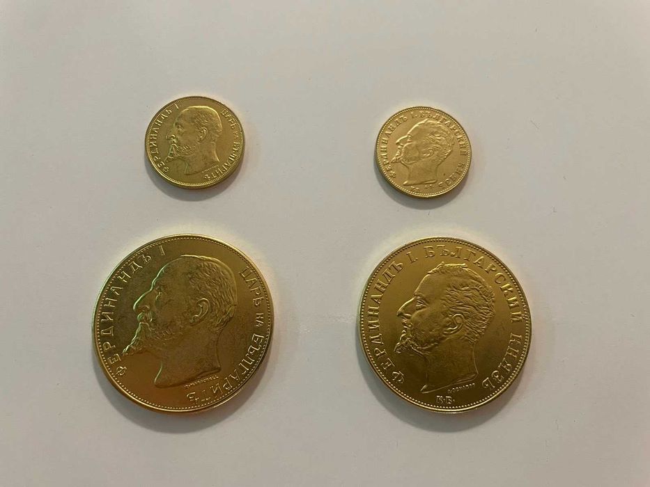 Копия на златна монета от царска България 100 лв и 20лв от 1894 и 1912