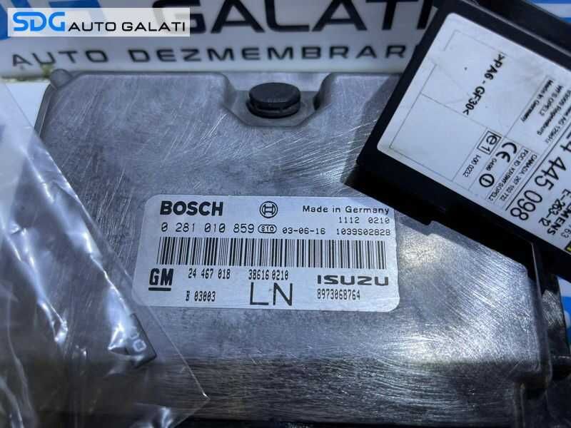 Kit Pornire ECU Calculator Motor Cip Cheie si Imobilizator Opel Astra G 1.7 CDTI 59KW 80CP 1997 - 2004 Cod 24467018 0281010859