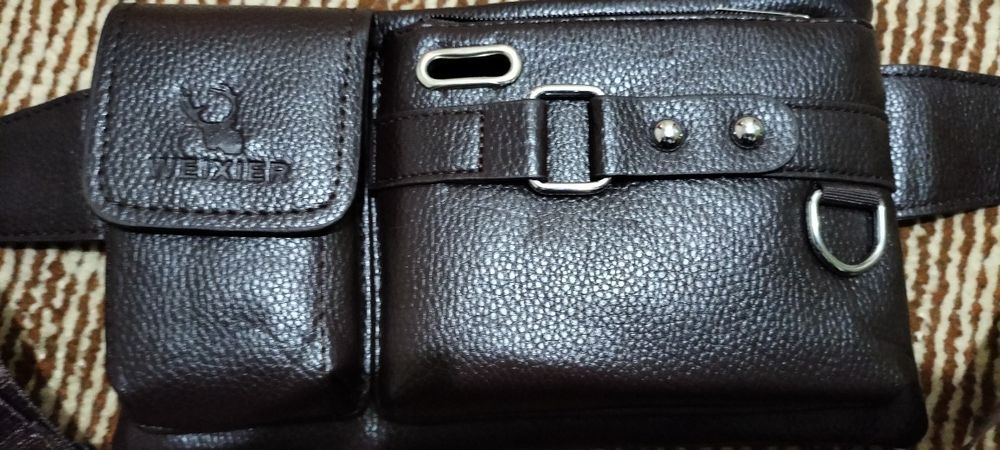 Кожаная барсетка