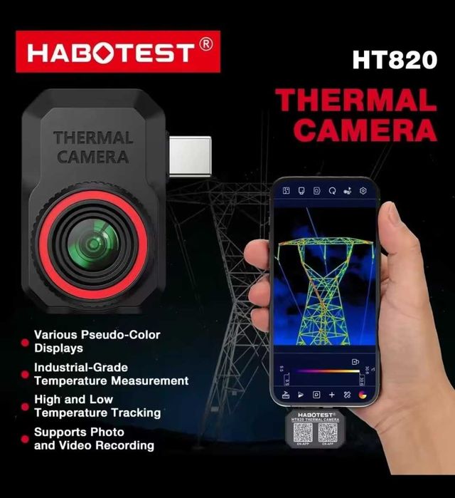 Cameră termică industrială cu termoviziune în infraroșu HABOTEST HT820
