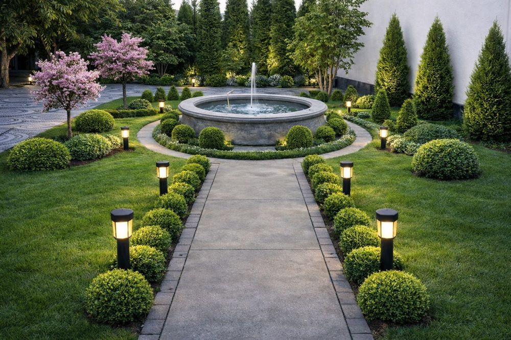 Газон +ланшафт дизайн +паливной система + микроклимат хизмати мавжуд