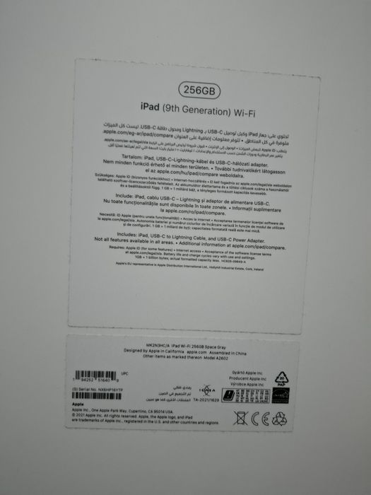 Ipad (9th generation) wifi 256GB