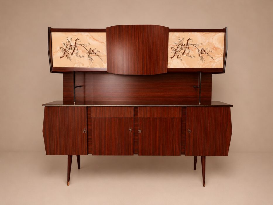 Италиански винтидж бюфет с мини бар – Mid-Century Modern (1965–1970)