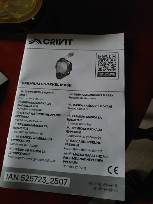 Немска маска за гмуркане Crivit