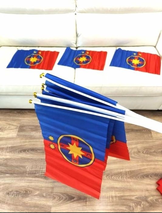 Set 2 Stegulețe FCSB, Steaguri FCSB 45x35 cm