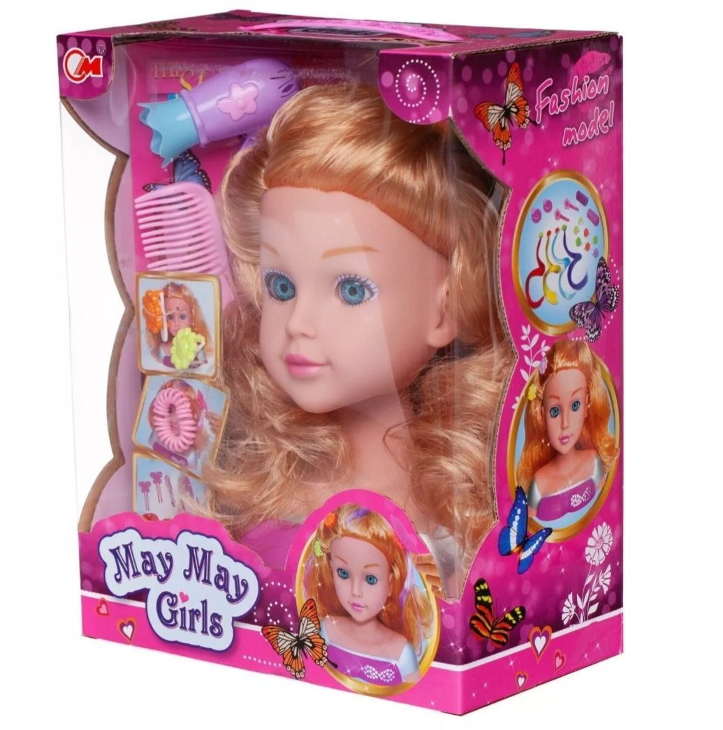 Кукла DEFA 8401 голова для причесок и макияжа, 17 см, расчес, косметика