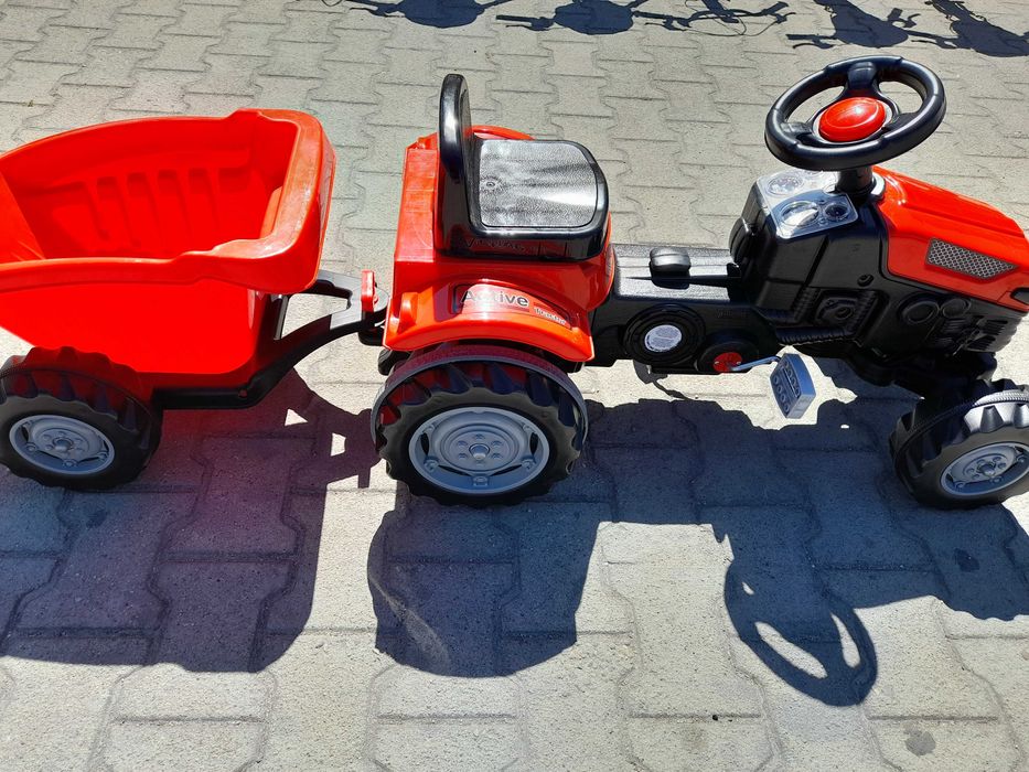 PILSAN Трактор Active с ремарке 07316 червен