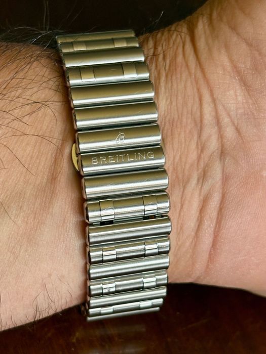 Bratara Breitling Rouleaux Chronomat metalica originala noua 22x170mm