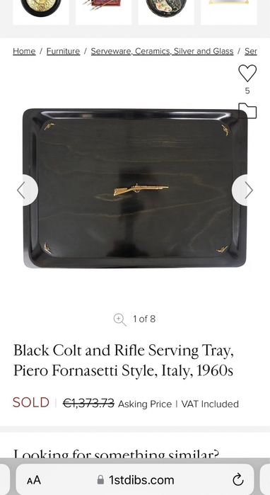 Табла за сервиране / поднос на Piero Fornasetti / Италия /60-те