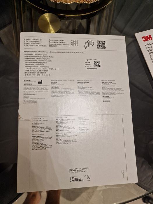 Folie 3M privacy laptop 14" 16:9 NOUA SIGILATA