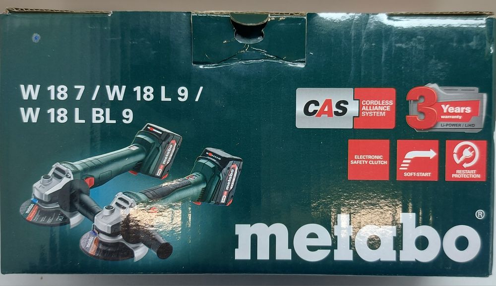 ПРОМОЦИЯ.Акумулаторен ъглошлайф Metabo W18 7-125