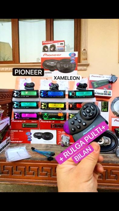 Pioneer авто магнитафон blutusli ro’lga pulti bor esk mafon bartr bor