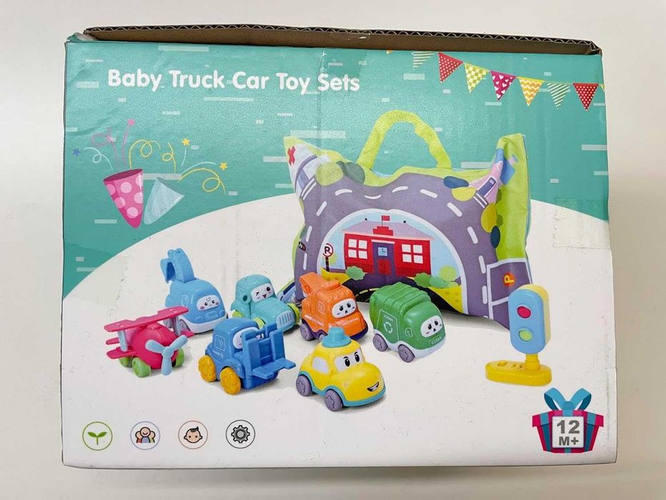 7 превозни средства с карта и светофар, за деца 1-2 години