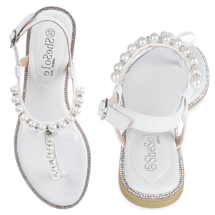 Сандали с камъни и перли, 38 номер, Нови