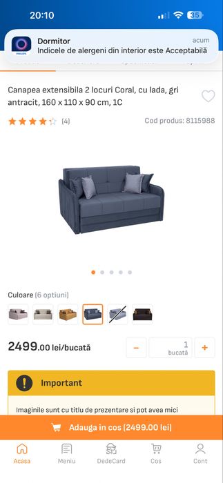 Canapea extensibila