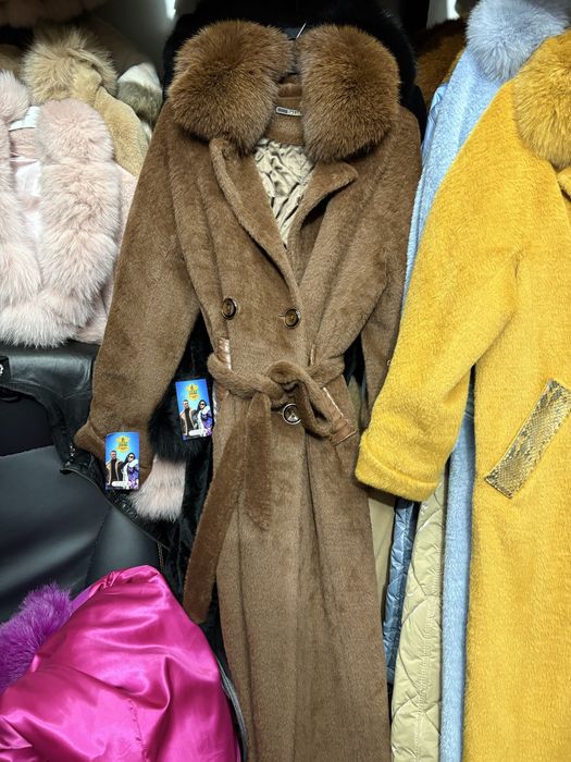 Палто от естествен косъм и алпака