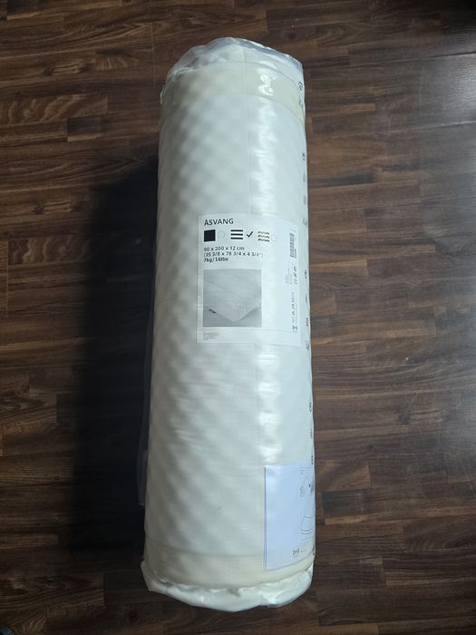 Saltea IKEA ÅSVANG, spumă, mediu tare, 90x200x12 cm, NOUĂ