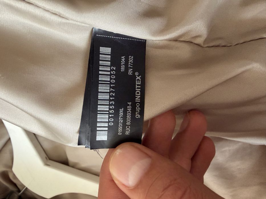 Мъжко зимно яке Zara – размер XL, бежово, отлично състояние