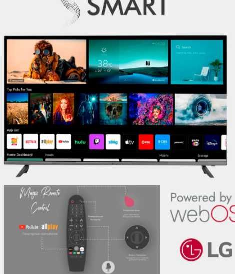 Smart 43 Full HD LG система Webos Безрамочный