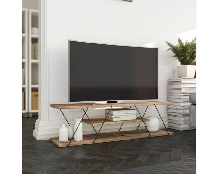 Модерен ТВ шкаф Tars - Цветове: Орех, Бял, Черен - Промоция!