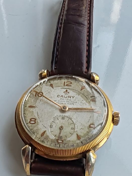 Ceas Cauny Prima Int Manuala 36,5 mm Placat cu aur